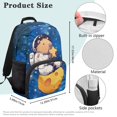 thumbnail image 7 of Aplkyhs School Backpack for Students Age 6-18 Ergonomic Padded Adjustable Shoulder Straps Large Capacity Water Resistant Bookbag for Elementary Middle High School Galaxy Space Capybara, 7 of 7