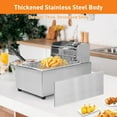 thumbnail image 2 of Electric Deep Fryer 6L Large Capacity with Detachable Basket Adjustable Temperature Control 1600W Stainless Steel Commercial Fryer for Restaurant and Home Perfect for Chicken Fries, 2 of 8