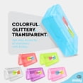 thumbnail image 4 of Plastic Pencil Box with Snap Closure Lids Blue, Small Utility Storage Crayon School and Office Supplies Case Organizer, Also Available in Glitter Pink, Purple, Green, Red and Grey, 1 Pc– By Enday, 4 of 7