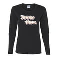 thumbnail image 2 of Wild Bobby Twirler Mom Girl Sports Women Graphic Long Sleeve Tee, Black, Small, 2 of 5