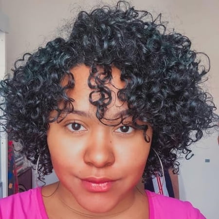 Kinky Curly 10 Inch Human Hair Wigs for Black Women - Wear and Go Glueless Short Wig with Color - Human Hair
