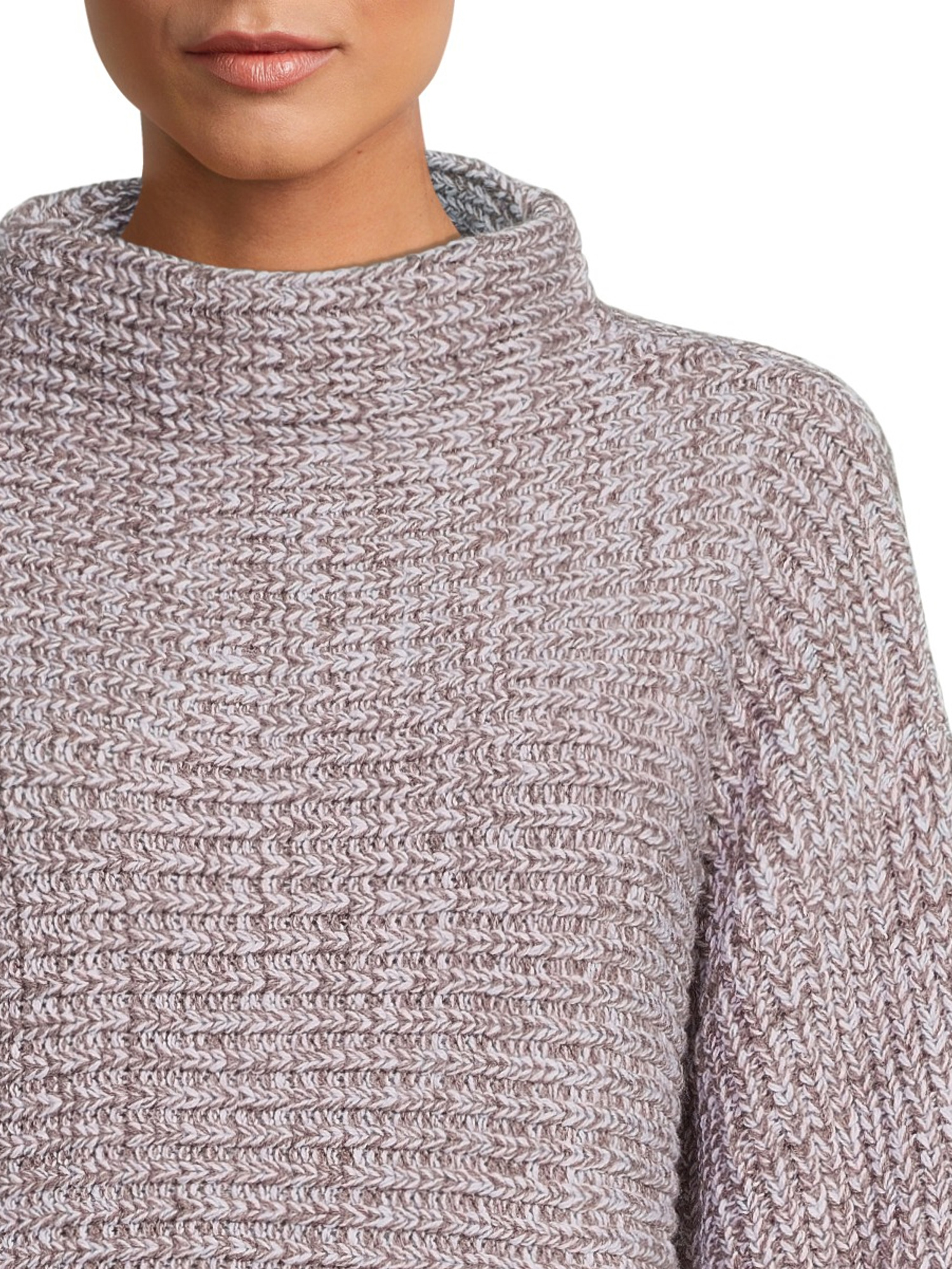 Time and Tru Women's Horizontal Shaker Knit Sweater - image 3 of 5