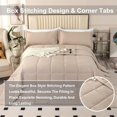 thumbnail image 4 of California  Comforter Set 120x120,   Size Quilts 3 count Lightweight Reversible Down Alternative Comforter for  Season with 8 Corner Tabs Beige, 4 of 6