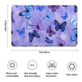 thumbnail image 3 of Purple Butterfly Flower Pattern Bathroom Rugs Mat,Non Slip Microfiber Bathroom Rug,Rubber Backing,Soft Bathroom Mats for Bathroom Floor,Tub and Shower,20x32in(50x80cm), 3 of 5