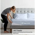thumbnail image 6 of RUVANTI 100% Organic Cotton Sheets - Queen Sheet Set - 4 Piece Percale Weave Bedding, Crisp, Cooling & Breathable, Soft & Durable, 16" Deep Pocket, Hotel Quality Sábanas - Arctic Ice, 6 of 9