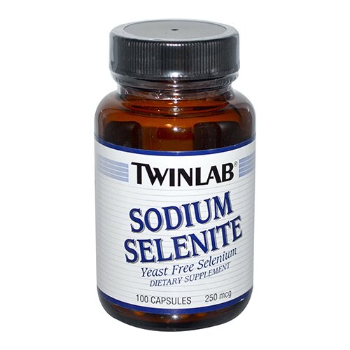 Twinlab Sodium Selenite 250 Mcg Capsules, Yeast Free Selenium 100 Ea, 6 Pack