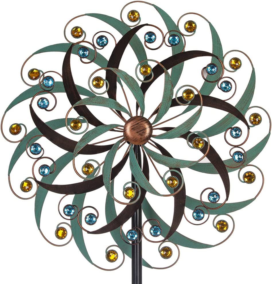 Large Metal Wind Spinners for Outdoor, Metal Yard Art Wind Sculptures