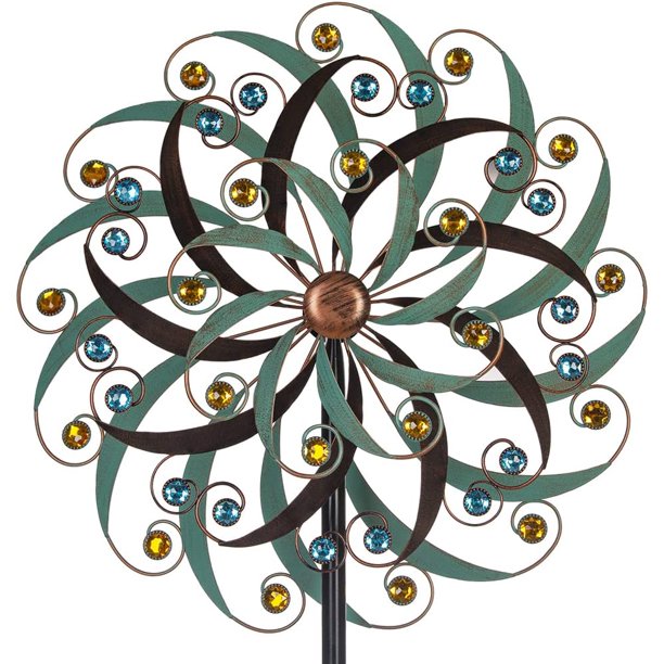 Large Metal Wind Spinners for Outdoor, Metal Yard Art Wind Sculptures