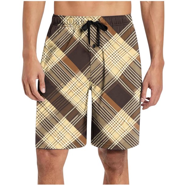 Mens Pantalones de Verano Ligero Casual Algodón Medio Pantalones Cortos, Ropa de Dormir de Color Sólido Y Pantalones de Vestuario