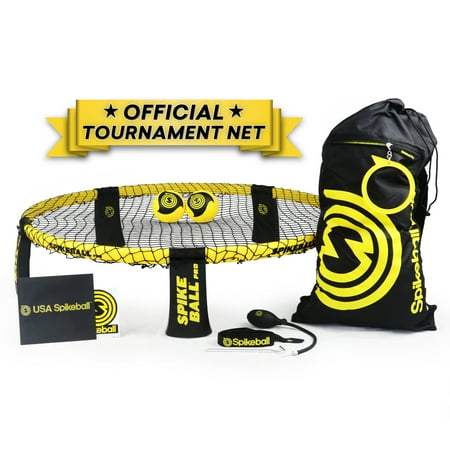 Spikeball Pro Set (Tournament Edition) – Includes stronger, more stable playing net, upgraded balls designed for spin, backpack and ball pump.