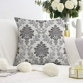 thumbnail image 3 of Elegant Farmhouse Throw Pillow Covers in Grey and Beige - 18x18 inch Linen Cases (Set of 2), 3 of 7