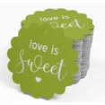 thumbnail image 4 of Inkdotpot 100 Pack Real Silver Foil Paper Tags Love Is Sweet Wedding Favor Hang Tags, 4 of 7