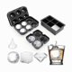 thumbnail image 2 of Set Of 3, Ice Cube Tray With Lid Refrigerator Silicone Ice Cube Mold, 6 Ball Ice Cube Tray, 4 Diamond Shaped And 6 Ice Trays, Reusable Whiskey Ice Mol, 2 of 5