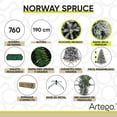 thumbnail image 4 of Árbol de Navidad Nevado Norway spruce con rama seca flocked snow Artego  incluye maleta - 190cm, 4 of 8
