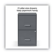 Alera 2806760 Letter Size 2 Drawers Soho Vertical File Cabinet, Charcoal