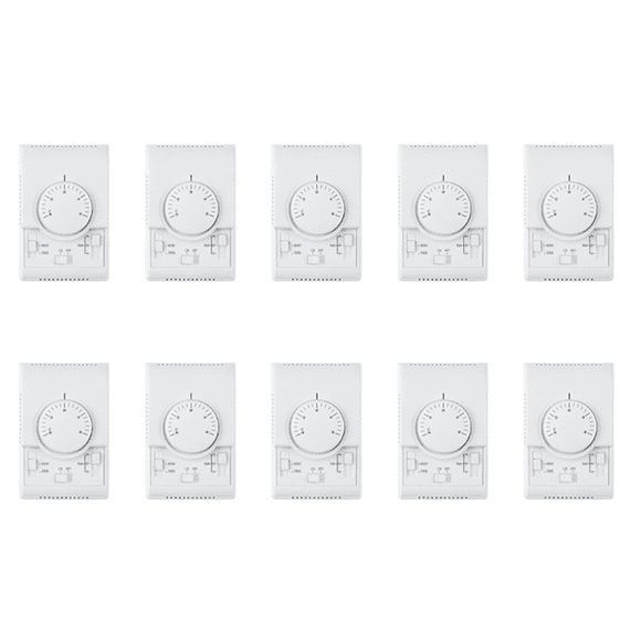 10X MT01 220VAC Room Mechanical Thermostat Air Conditioner Fan Coil Thermostat Temperature Controller Warm