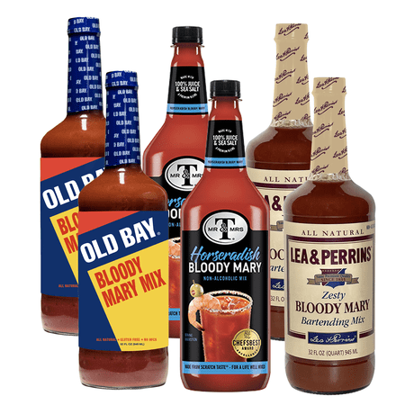 Savory Bloody Mary Mix Sampler 6 Pack – Includes George's and Mr & Mrs T – Bold & Flavorful Cocktail Mixes for Brunch and Gatherings