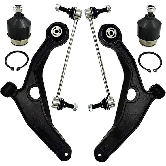 Front Lower Control Arms Ball Joints Sway Bars Suspension Kit Replacement For 2009-2015 Dodge Journey - 6pc Set