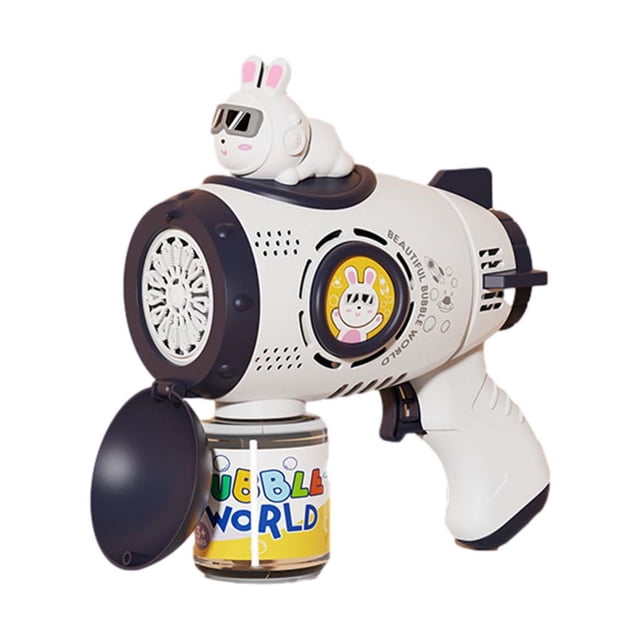 Space-Themed 15-Hole Bubble Blaster for Outdoor Parties, Portable Bubble Machine with Detachable Solution Tank