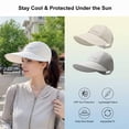 thumbnail image 6 of HuangHuanChen Sun Visor Hat For Women Men Lightweight Wide Brim Sun Protection Baseball Hat for Men and Women Lightweight Visor UV Shade Ponytail Cap Outdoor Hats, 6 of 6