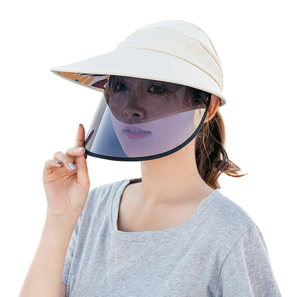 Sun Visor Hat Full Face Cover Safety Shield Eye Protect UV Cap