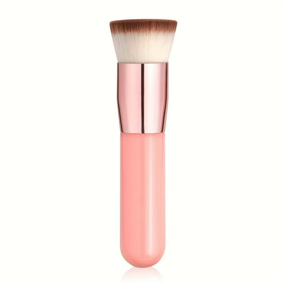 Makeup Brush, Flat Headed Brush, Soft Bristles Seamless Foundation Brush for Face, Durable Long-Lasting Beauty Tool for Cream and Liquid Application, Suitable for Daily Use and Professional Makeup
