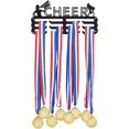 thumbnail image 1 of Exhibidor de medallas de acrílico para porristas, soporte para premios deportivos, organizador de medallas de acrílico negro, gancho para cintas, colgador de medallas de carreras para pared, 1 of 6