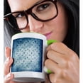 thumbnail image 2 of 3drose, Blue and Teal Ombre Autumn Leaves Pattern, 15oz Two-tone Green Mug, 2 of 6