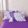 thumbnail image 2 of Koniroom 8Pcs Purple Comforter Set Queen Size, Botanical Bed In a Bag with Flowers Bloom Printfor Women Teen Girls, 2 of 10