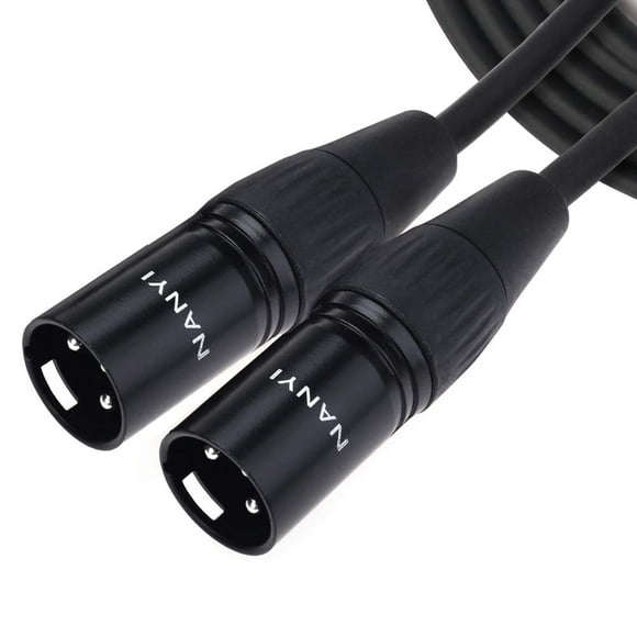 NANYI Microphone Cable XLR to XLR Patch Cables, 3-Pin XLR Male to Male mic Cable DMX Cable Patch Cords with Oxygen-Free Copper -32Feet/10Meters