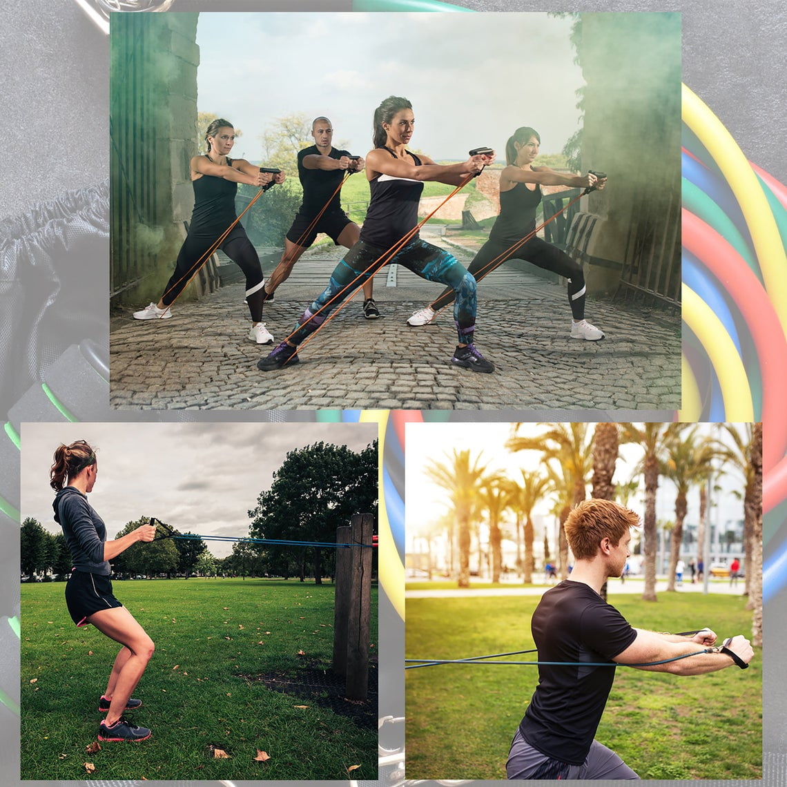 Titan Resistance Band Set, Workout Bands - Stackable up to 150lbs - For Resistance Training, Physical Therapy, Home Workouts, Yoga, Pilates