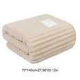 thumbnail image 3 of Yhmxh Fleece Throw Blanket for Kids, Small Soft & Warm Fluffy Light Grey Blanket, Silky 3D Ribbed Jacquard Lightweight Throw Blanket, Decorative and Giftable Striped Blankets for Chlidren 28"x56", 3 of 6