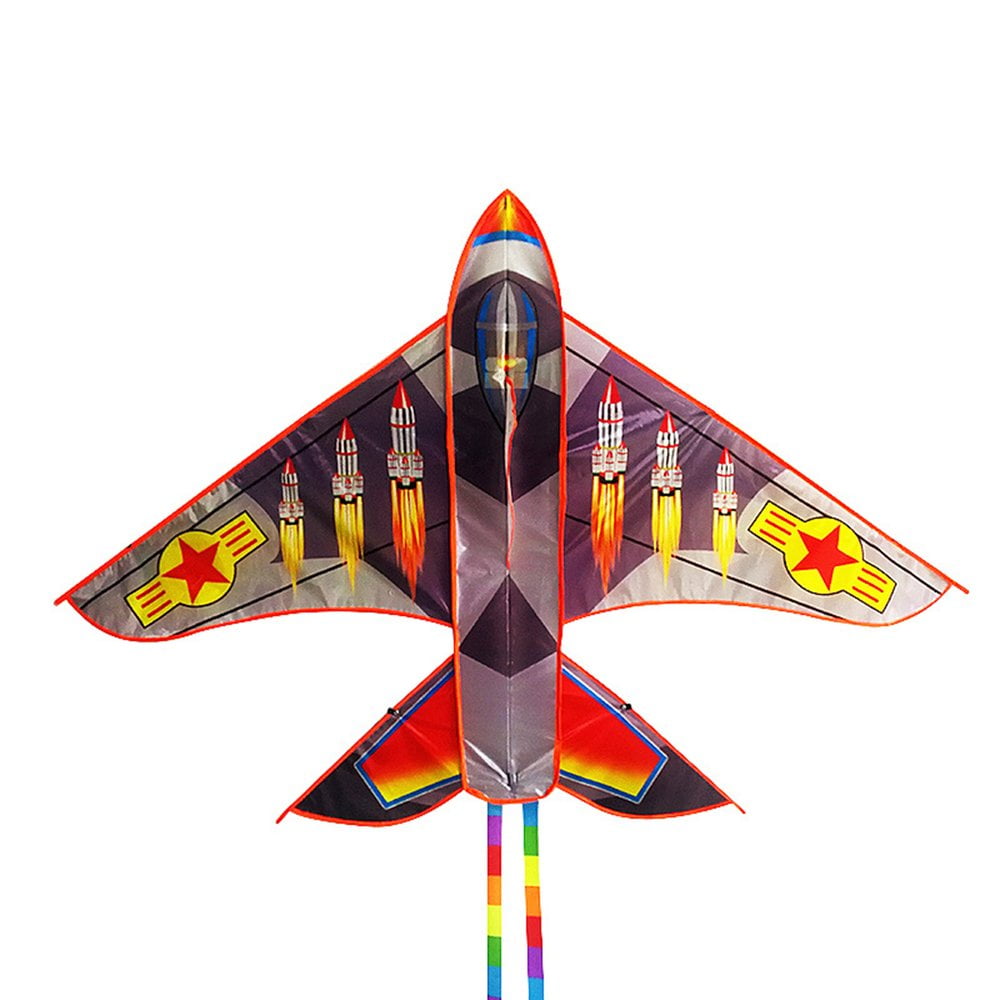 1.6M Long Tail Aircraft Kite Chemical Fiber Cloth Fiberglass Rod