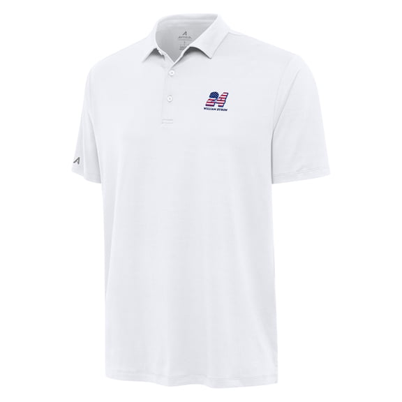 Men's Antigua White William Byron Reprocess Polo