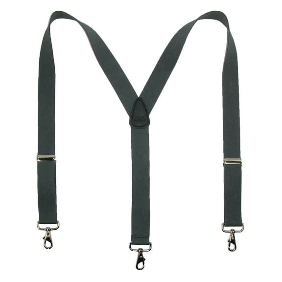 CTM Elastic Solid Color Y-Back Suspender with Swivel Hook Ends (Men Big & Tall)