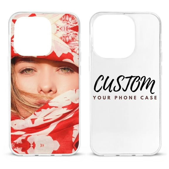Personalized Custom Phone Case for iPhone 15 Pro, Design Your Own Unique Photo Phone Case (Clear)