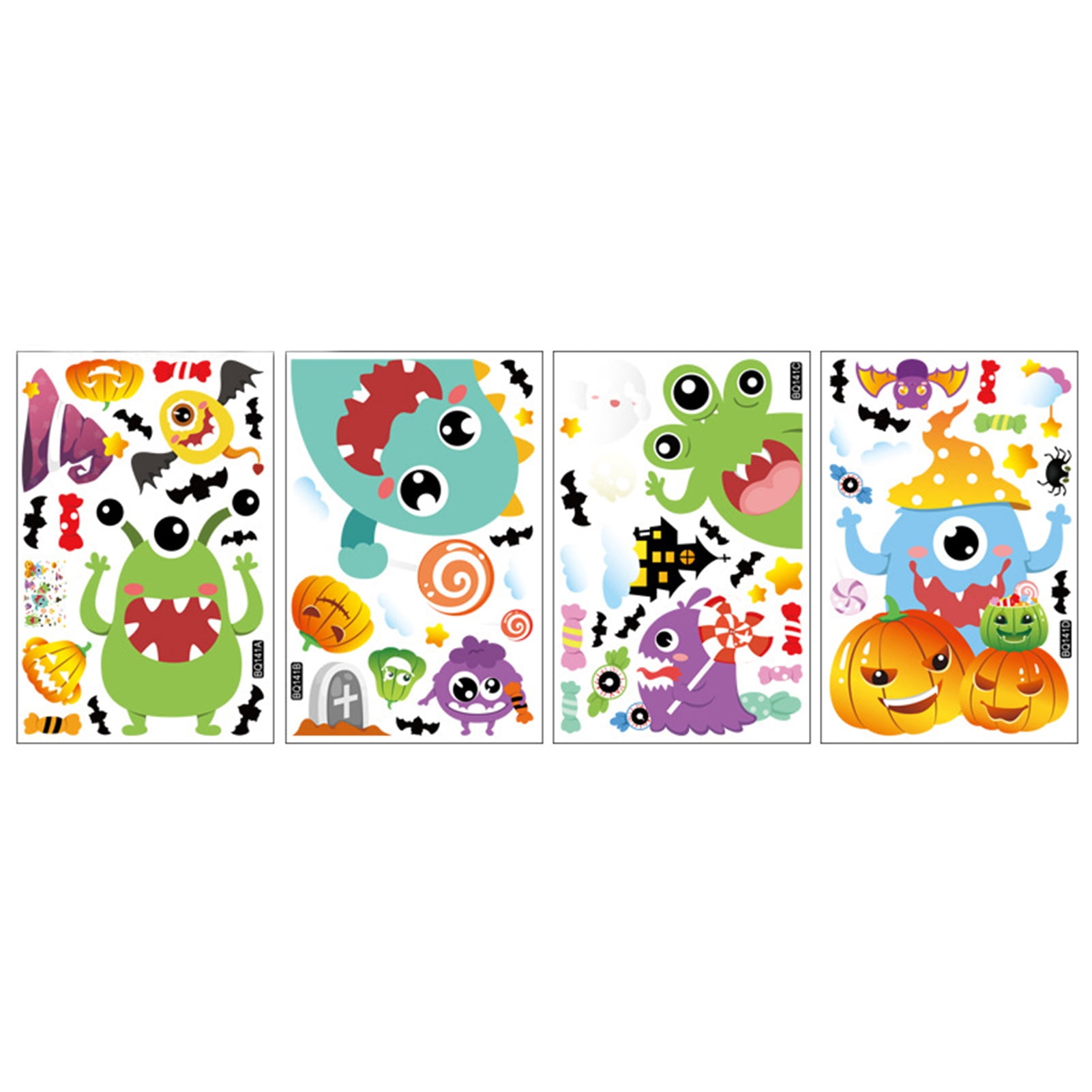 TOPOINT Halloween Window Clings, DoubleSide Spooky Removable Window