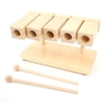 thumbnail image 4 of Rhythm Instrument, Manual Strike Maple Music Percussion Block 5 Tones Crisp Sound Clear Texture  for Opera Ensemble for Temples, 4 of 7