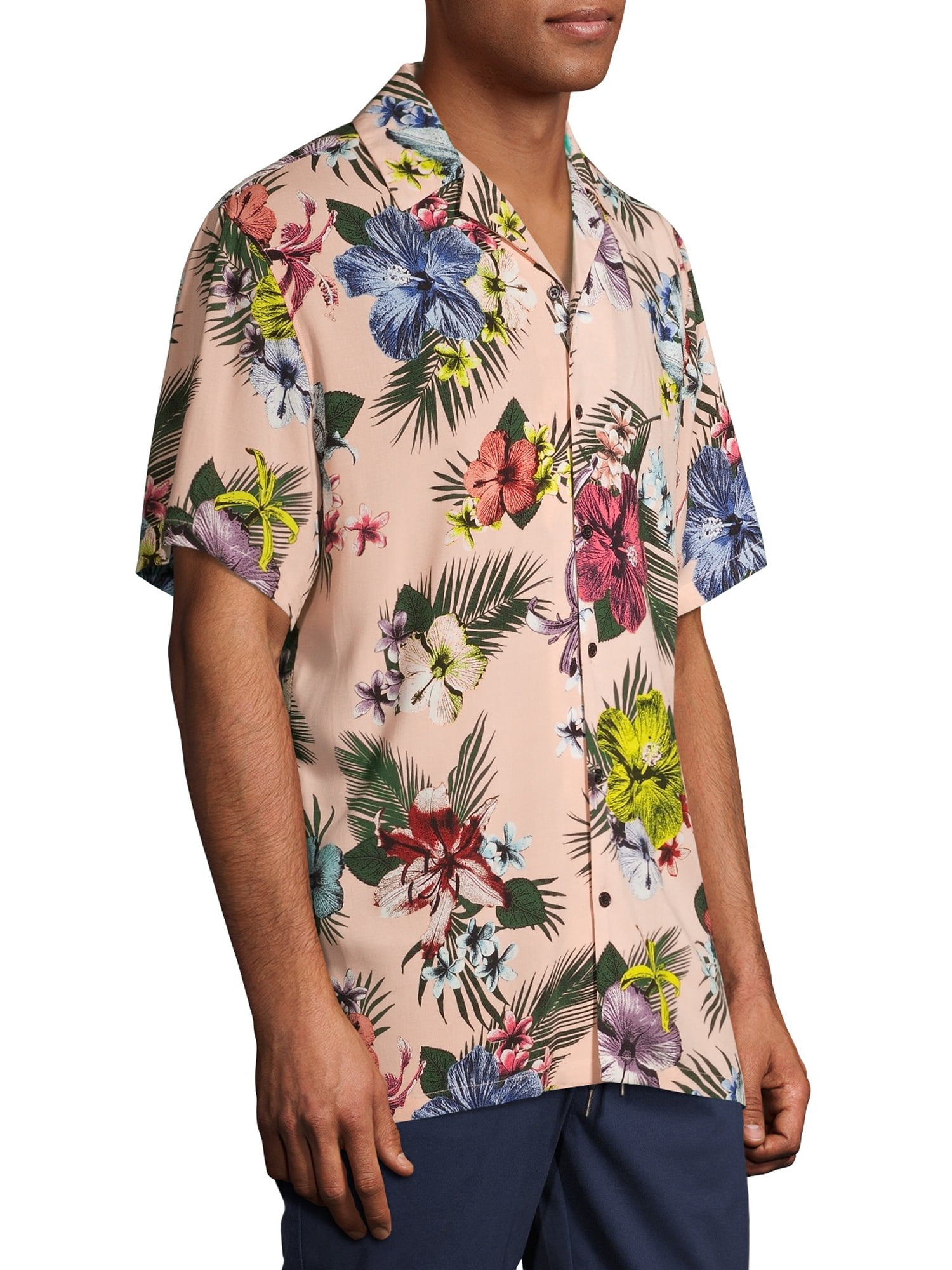 【CPGN STUDIO】23SS★ Blice Tropical Short Sleeve Tee No Boundaries Men's Hawaiian Lightweight Button Print Short