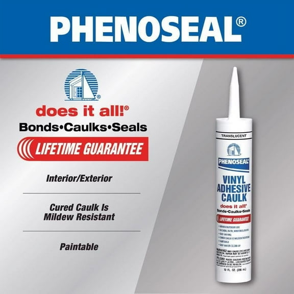 DAP Phenoseal Clear Vinyl Adhesive Adhesive Caulk 10 oz.