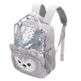 thumbnail image 2 of Lindo patrón de dibujos animados lentejuelas mochila ajustable correa de hombro bolso bolso para niños gris, 2 of 9