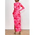 thumbnail image 2 of Vestido PRETTYGARDEN Maxi Estampado Floral Manga Larga Rosa Talla L, 2 of 8