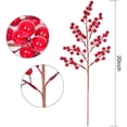 thumbnail image 5 of 4 Pack Artificial Red Berry Stems - 20 Inch Christmas Holly Berry Branches for Holiday Home Decor and Crafts, 5 of 5