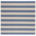 thumbnail image 2 of Safavieh Courtyard Ermintrude Striped Indoor/Outdoor Area Rug, Beige/Blue, 6'7" x 6'7" Square, 2 of 9