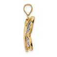 thumbnail image 2 of 14K Yellow Gold Textured Polished Finished Starfish Bead Design Charm Pendant, 2 of 4