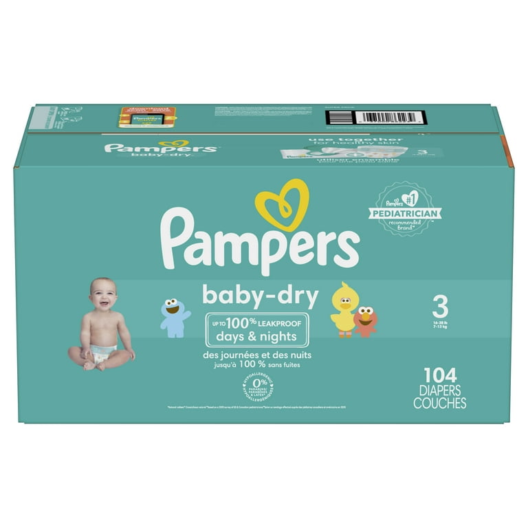 Baby-Dry couches taille 3, 104 unités – Pampers : Couche