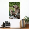 thumbnail image 2 of River Otters (12x18 Aluminum Art, Indoor Outdoor Metal Sign Decor), 2 of 5