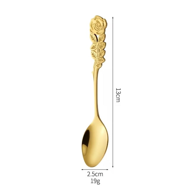 1 pieza, juego de cuchara y tenedor rosa de acero inoxidable, regalo transfronterizo creativo, cuchara de café, tenedor de postre, caja de regalo, tenedor y cuchara de regalo de boda