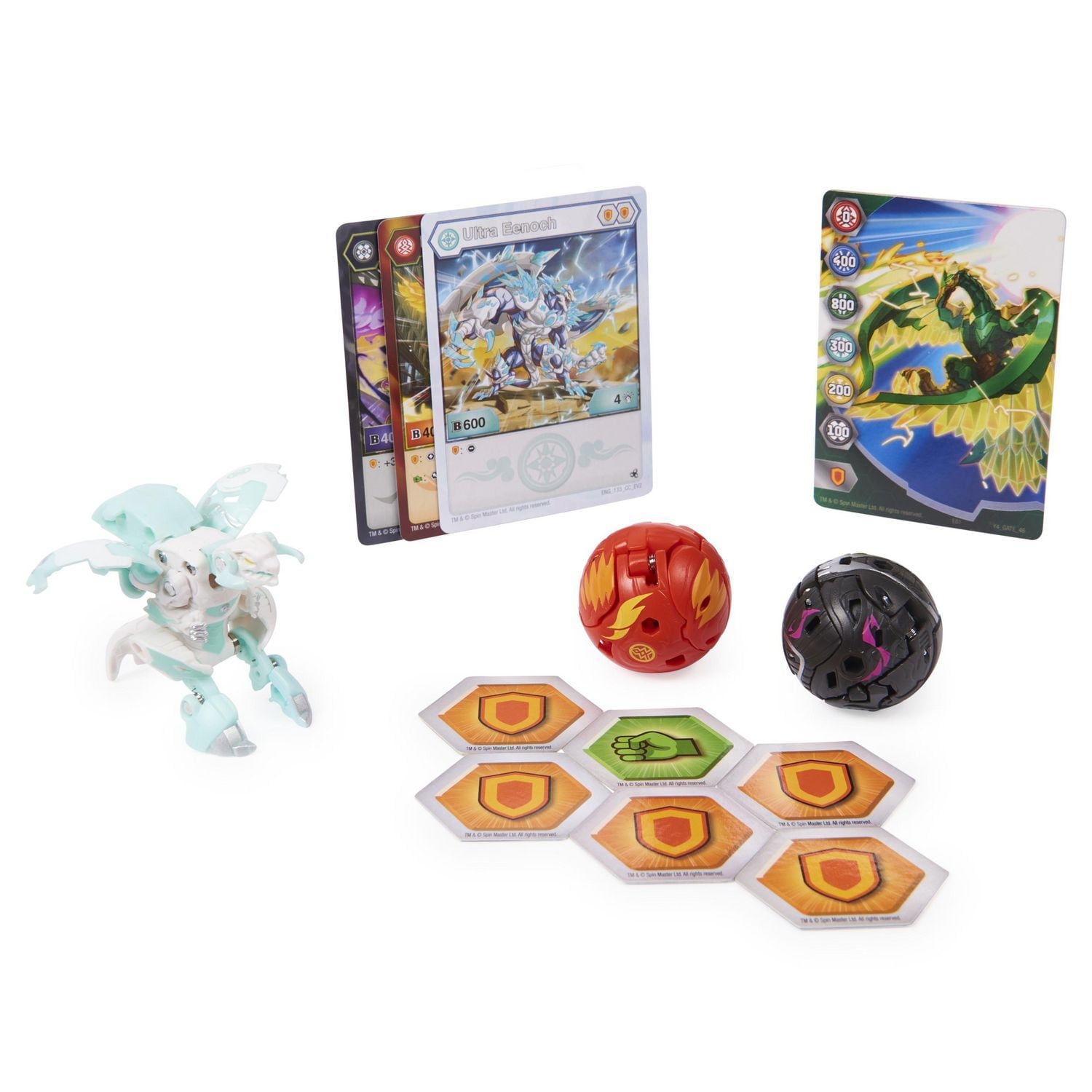 Bakugan Evolutions Starter Pack , Coffret de 3, Eenoch Ultra avec Neo Pegatrix et Pharol, Figurines articulées à collectionner, à partir de 6 ans
