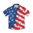 thumbnail image 3 of Ruyang Boys Hawaiian 4th of July Tees American Flag Star Stripe Print Short Sleeve Summer Independence Day Beach Vacation T Shirts, 3 of 5